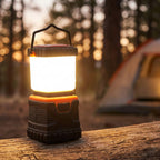 1000-lumen LED camping lantern in use — glowing at campsite