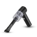 Handheld car vacuum cleaner on white background — Black