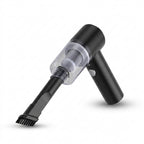Handheld car vacuum cleaner on white background — Black