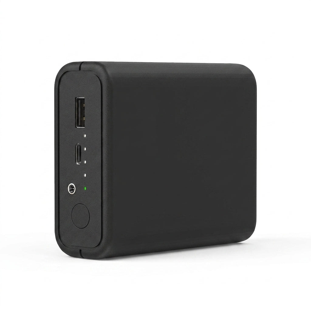 20000mAh portable power bank on white background — Black