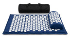 Acupressure massage mat set on white background — Blue