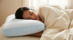 Cooling gel memory foam pillow in use — person sleeping
