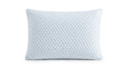Cooling gel memory foam pillow on white background